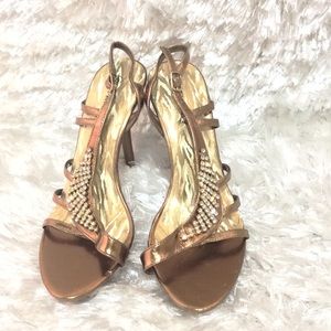Gold and Jewel encrusted Delicacy Lizzy Heels